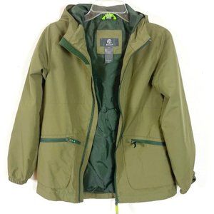 Champion Boys Green Long Sleeve Zip Front Hooded Jacket Size Medium 8/10